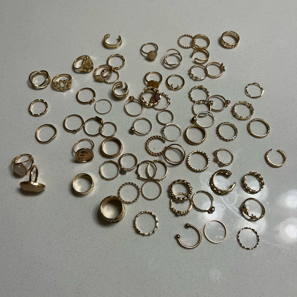 Gold-Tone Ring Set